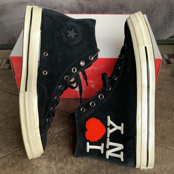 CONVERSE CTAS 70 HI I LOVE NY Black/Egret/Red MENS - Picture 2 of 16